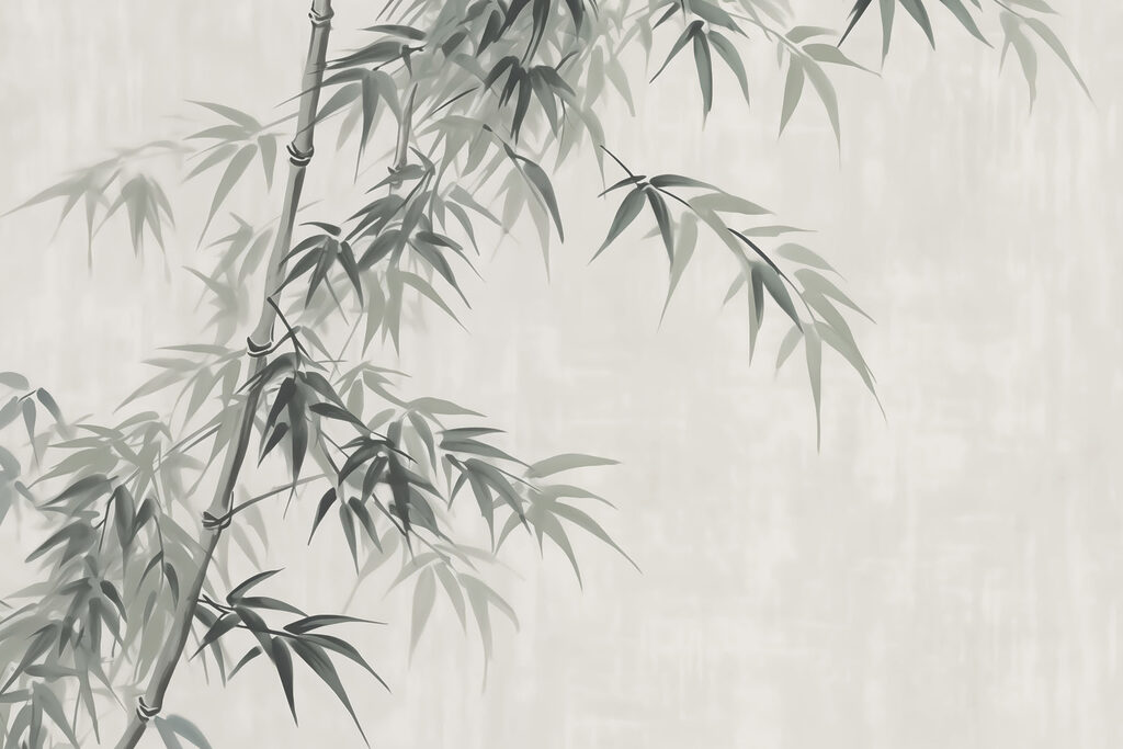 Bambu com folhas Bambu com folhas