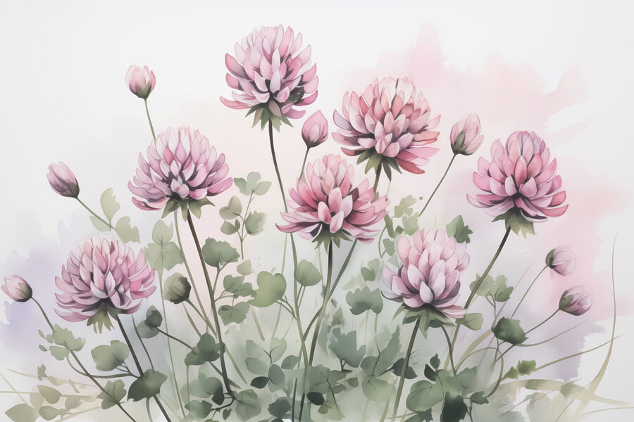 Grupo de flores cor-de-rosa