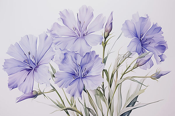 Pintura de flores roxas Pintura de flores roxas