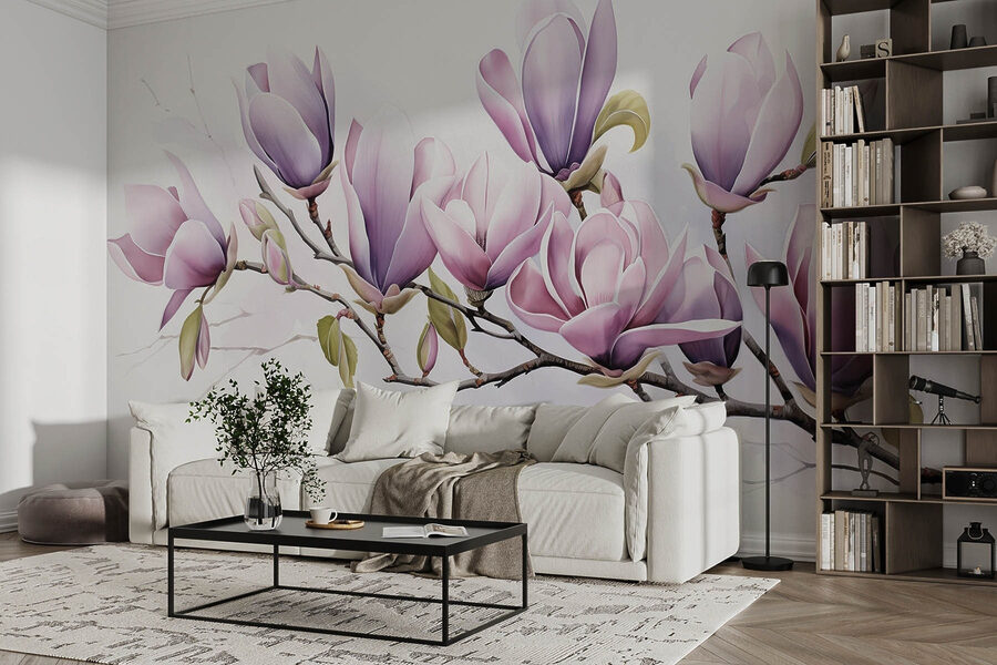 Ramo com flores roxas