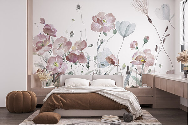 Pintura de flores cor-de-rosa Pintura de flores cor-de-rosa