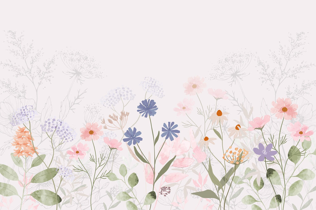 Flores delicadas em tons pastel suaves Flores delicadas em tons pastel suaves