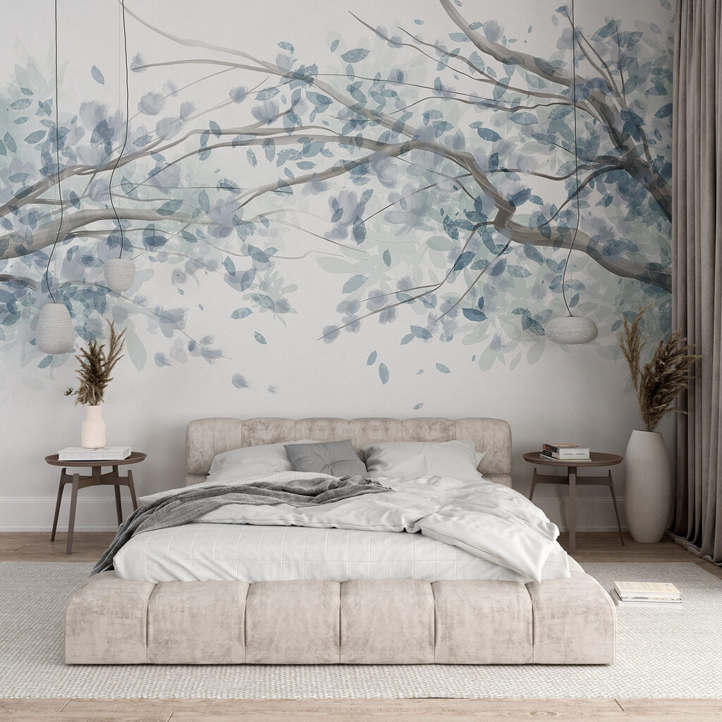 Tree with blue leaves Tree with blue leaves