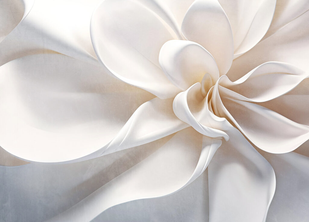 Flor de tecido branco Flor de tecido branco