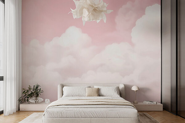 Céu cor-de-rosa com nuvens Céu cor-de-rosa com nuvens