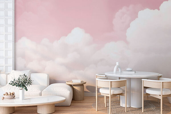 Céu cor-de-rosa com nuvens Céu cor-de-rosa com nuvens