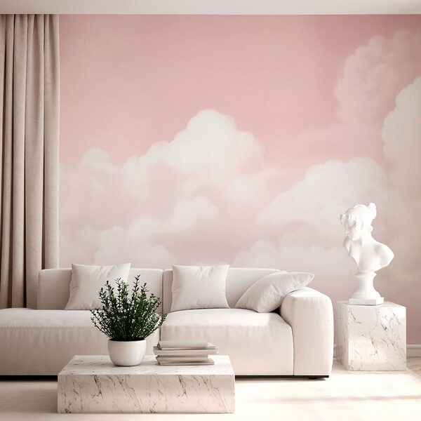 Céu cor-de-rosa com nuvens Céu cor-de-rosa com nuvens