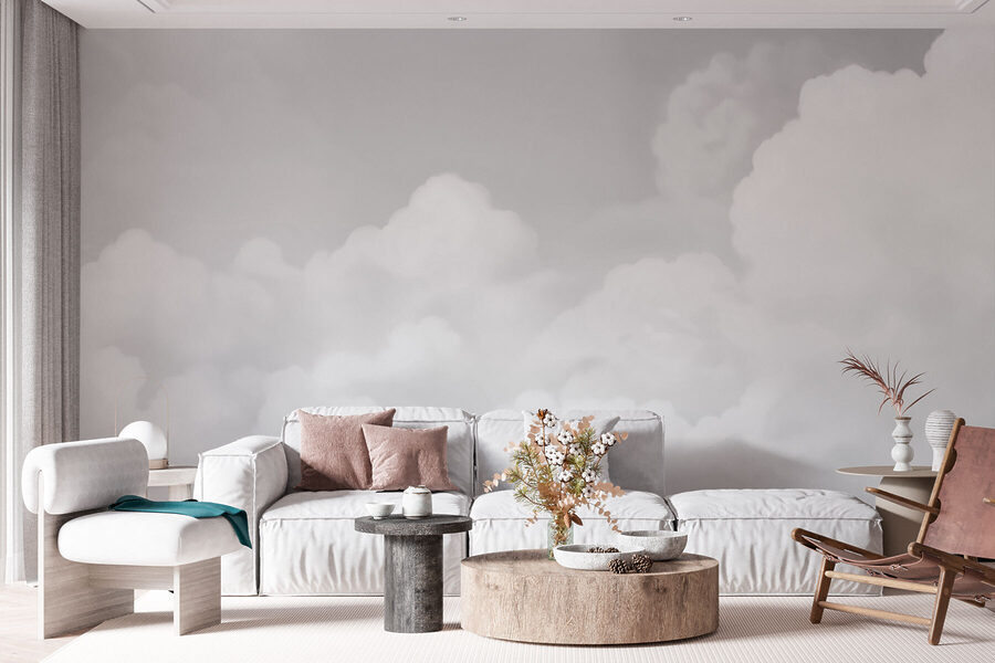 Céu nublado com muitas nuvens