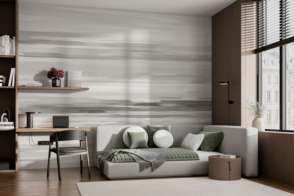 Grey and white striped background Grey and white striped background