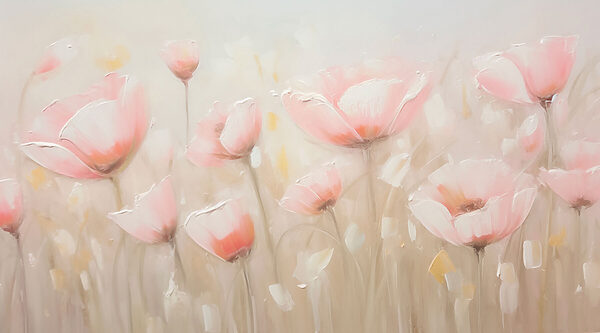 Pintura de flores cor-de-rosa Pintura de flores cor-de-rosa
