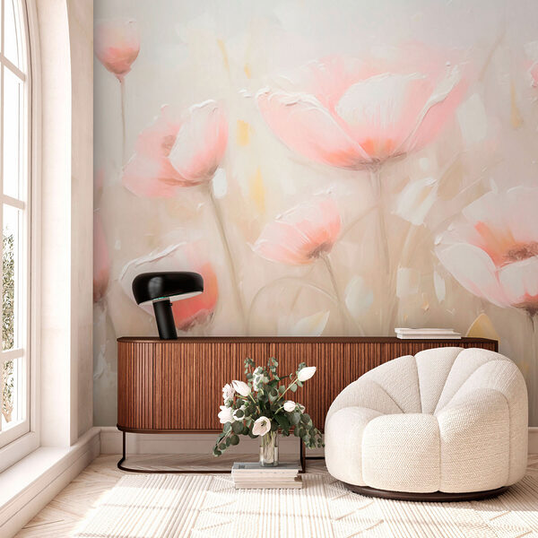 Pintura de flores cor-de-rosa Pintura de flores cor-de-rosa