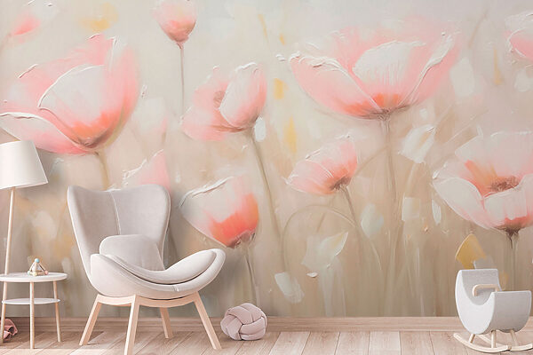 Pintura de flores cor-de-rosa Pintura de flores cor-de-rosa