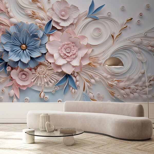 Flores e folhas de papel Flores e folhas de papel