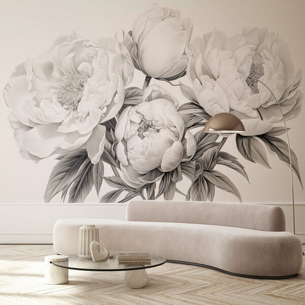 Desenho de flores sobre um fundo branco Desenho de flores sobre um fundo branco