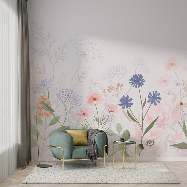 Flores delicadas em tons pastel suaves Flores delicadas em tons pastel suaves