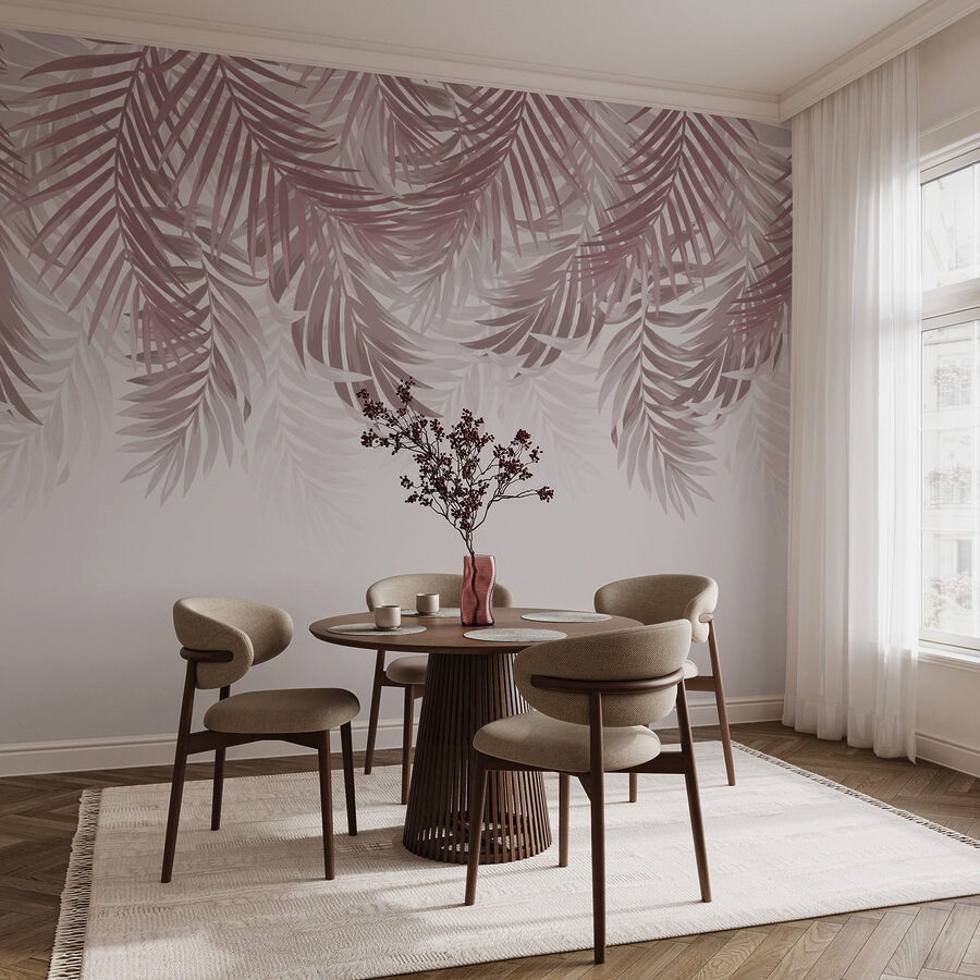 Elegância botânica em tons suaves