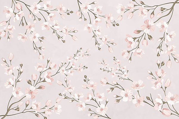 Padrão de flores num fundo branco Padrão de flores num fundo branco