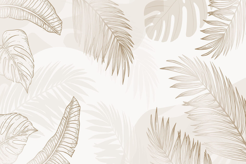 Fundo branco com folhas castanhas Fundo branco com folhas castanhas
