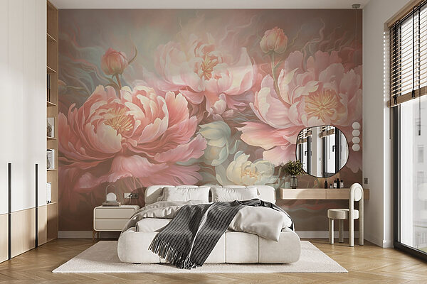 Pintura de flores sobre uma superfície Pintura de flores sobre uma superfície