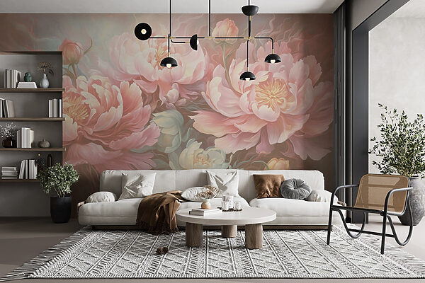 Pintura de flores sobre uma superfície Pintura de flores sobre uma superfície