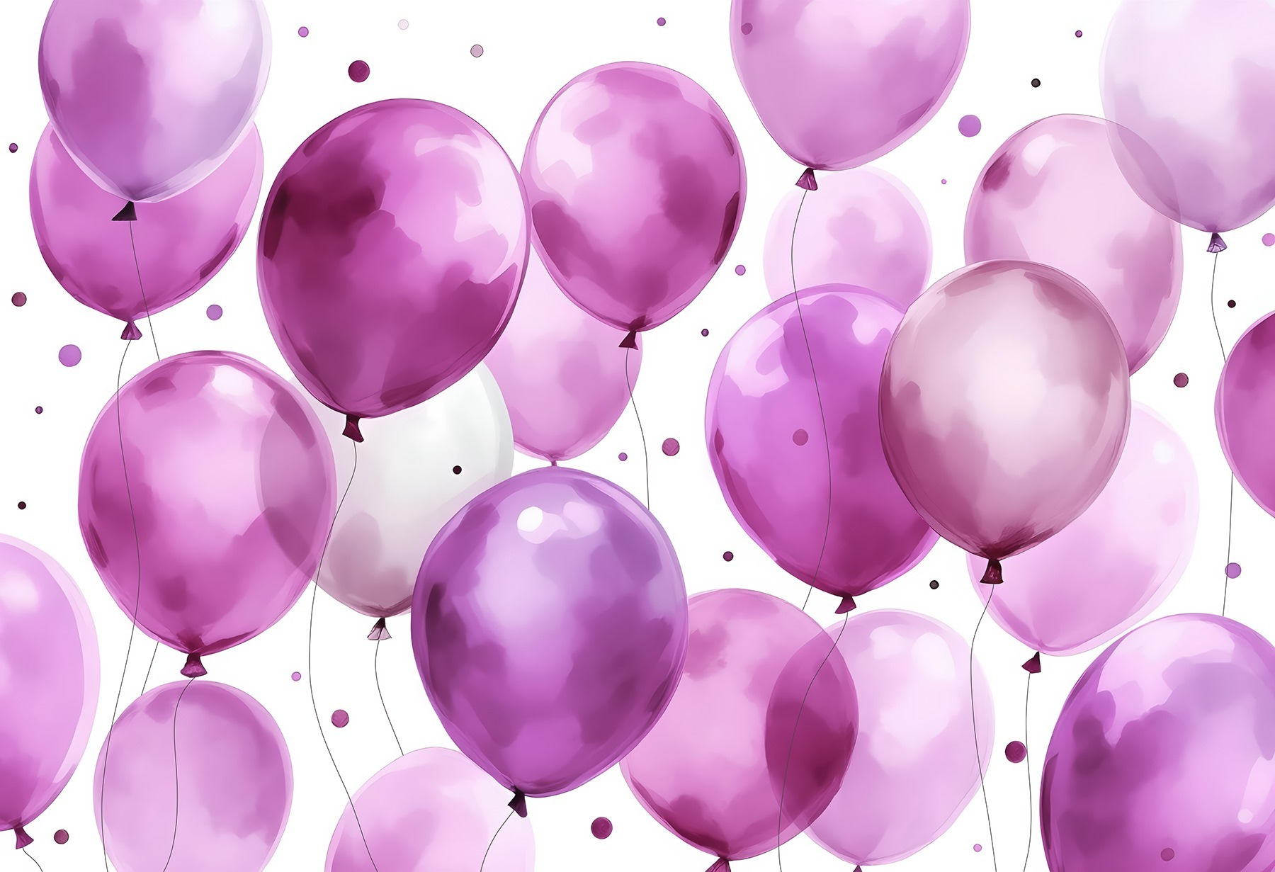 Group of purple and white balloons Group of purple and white balloons