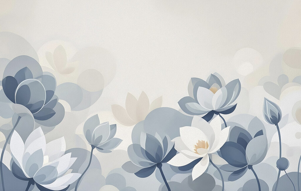 Flores serenas em tons suaves Flores serenas em tons suaves
