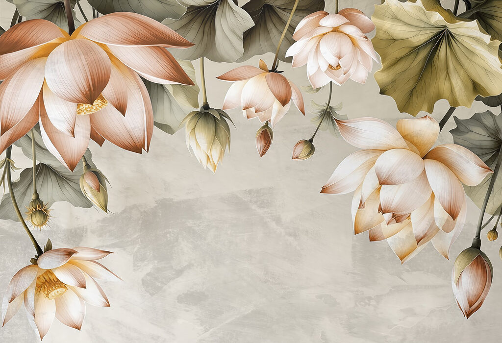 Flores delicadas em tons suaves Flores delicadas em tons suaves