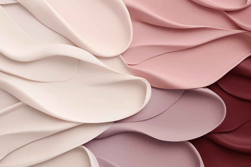 Grupo de tecido ondulado cor-de-rosa e branco Grupo de tecido ondulado cor-de-rosa e branco