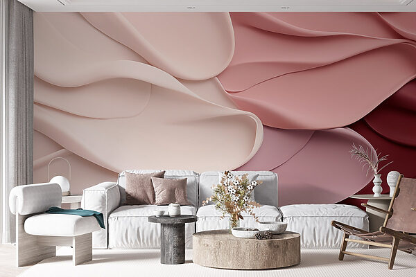 Grupo de tecido ondulado cor-de-rosa e branco Grupo de tecido ondulado cor-de-rosa e branco