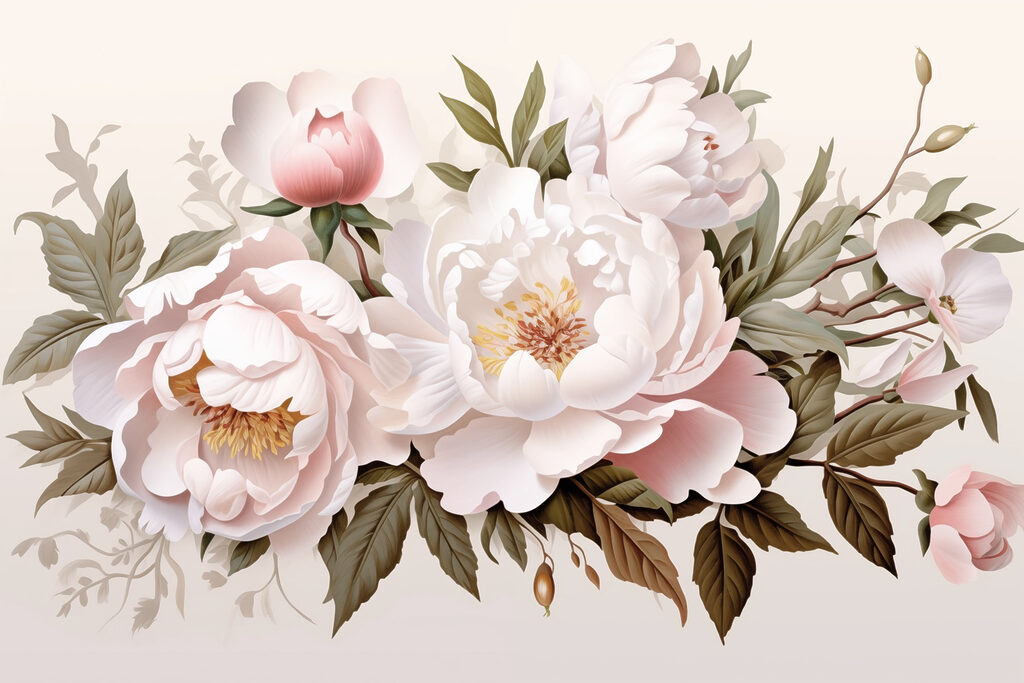 Flores delicadas em cores suaves Flores delicadas em cores suaves