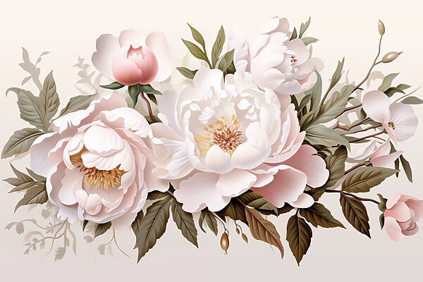 Flores delicadas em cores suaves Flores delicadas em cores suaves
