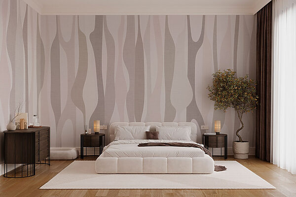 Papel de parede Linhas fluidas em tons suaves (REF: w03283) Papel de parede Papel de parede Linhas fluidas em tons suaves (REF: w03283)