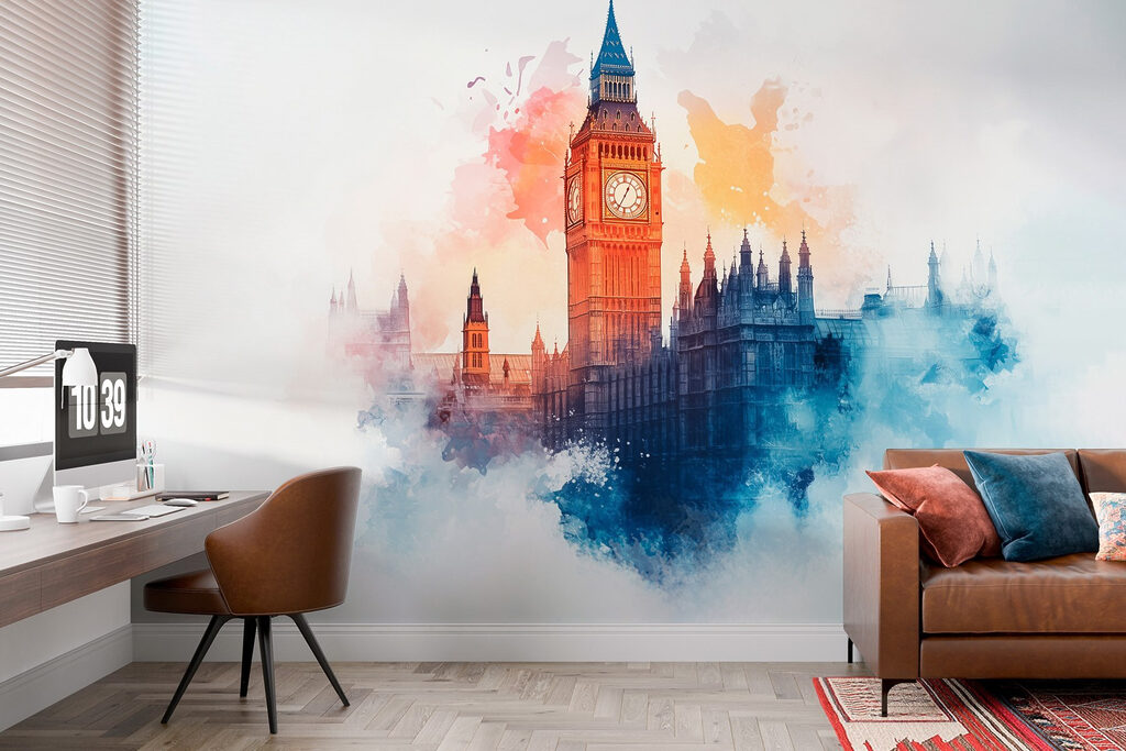 Clock tower in the clouds Clock tower in the clouds