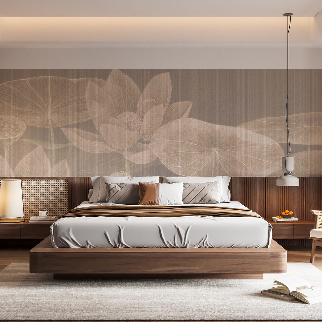 Delicate blooms on tranquil waters