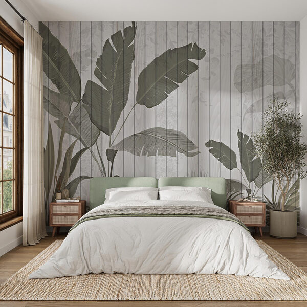 Papel de parede com folhas e plantas Papel de parede com folhas e plantas