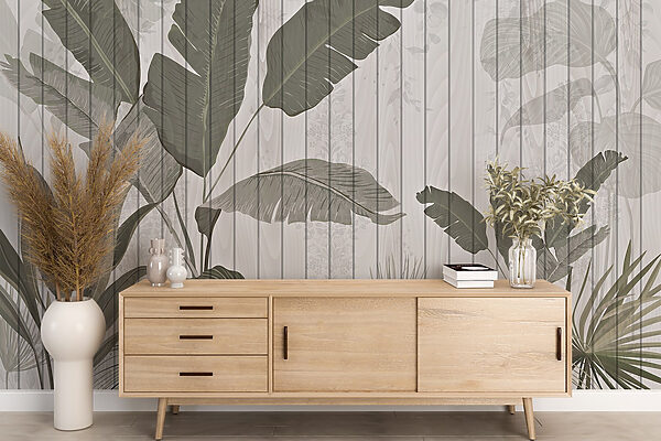 Papel de parede com folhas e plantas Papel de parede com folhas e plantas