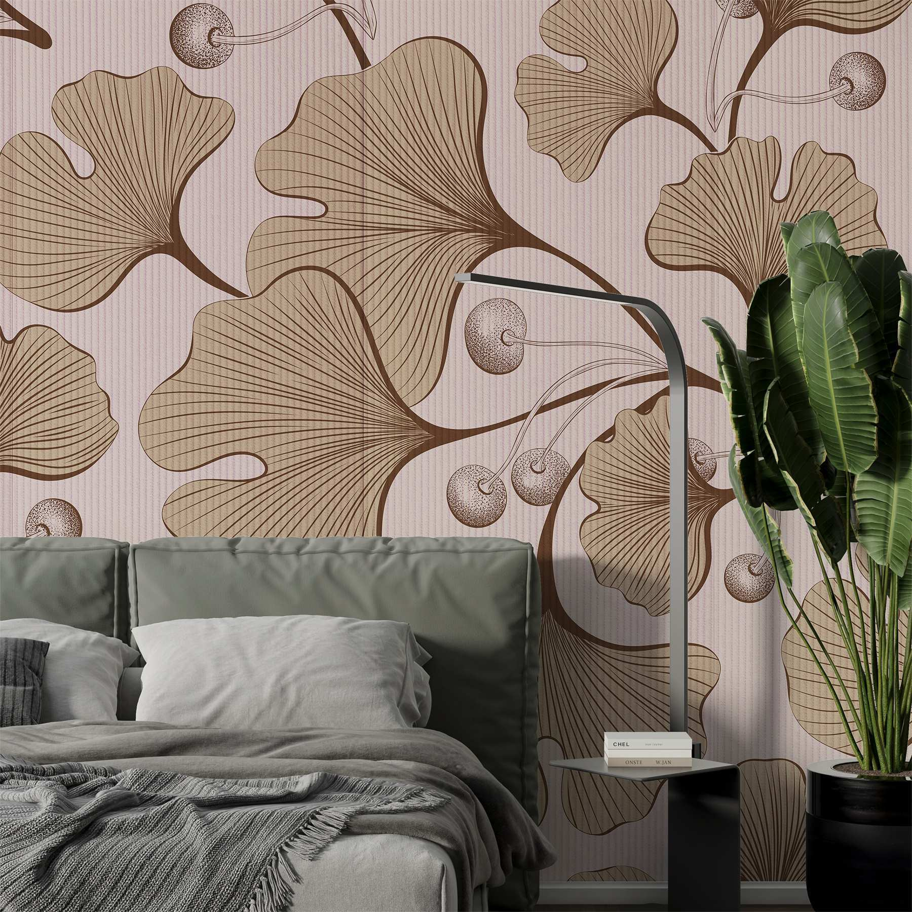 Elegant botanical pattern in soft tones Elegant botanical pattern in soft tones