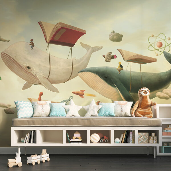 Baleia e baleia com livros e um livro sobre ela Baleia e baleia com livros e um livro sobre ela
