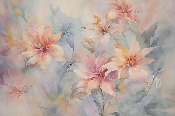 Pintura de flores sobre uma superfície Pintura de flores sobre uma superfície