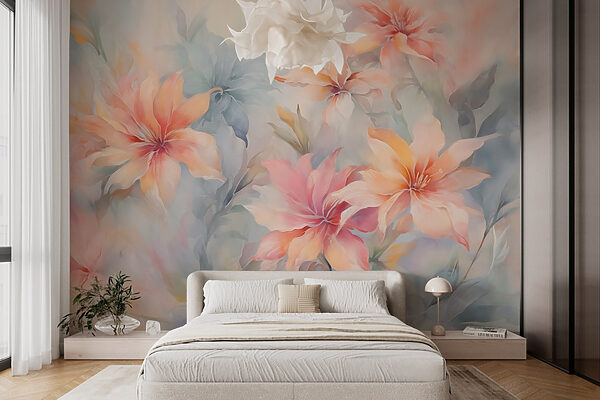 Pintura de flores sobre uma superfície Pintura de flores sobre uma superfície