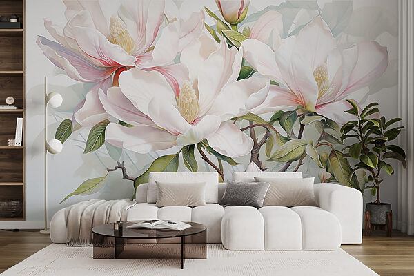 Flores elegantes em tons pastel suaves Flores elegantes em tons pastel suaves