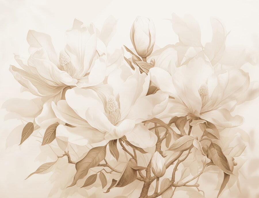 Flores delicadas em tons suaves