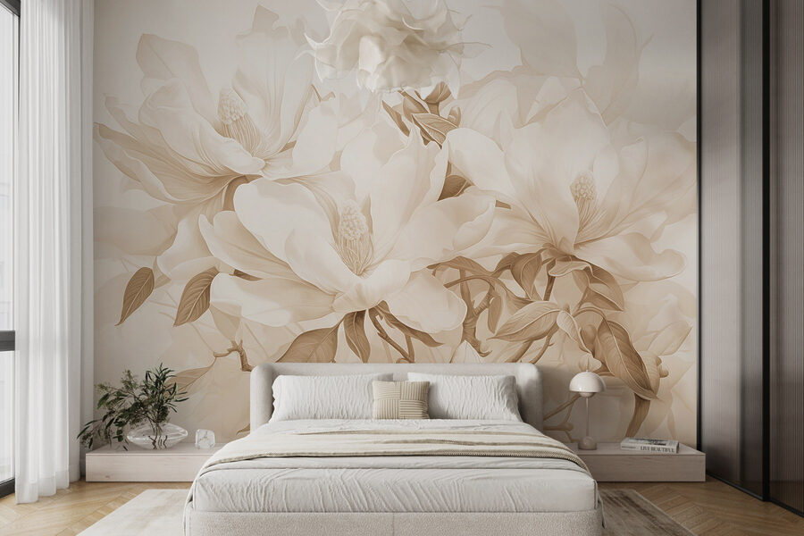 Flores delicadas em tons suaves