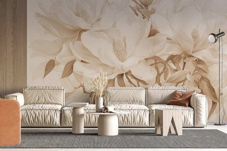 Flores delicadas em tons suaves