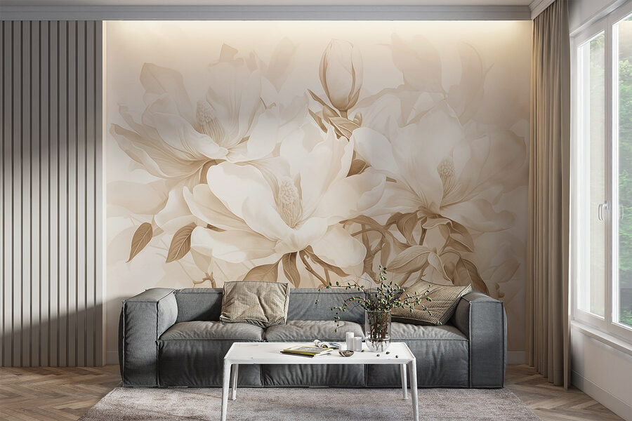 Flores delicadas em tons suaves