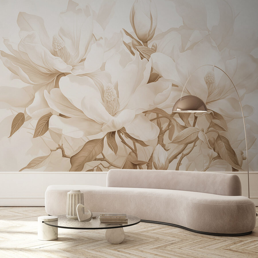 Flores delicadas em tons suaves