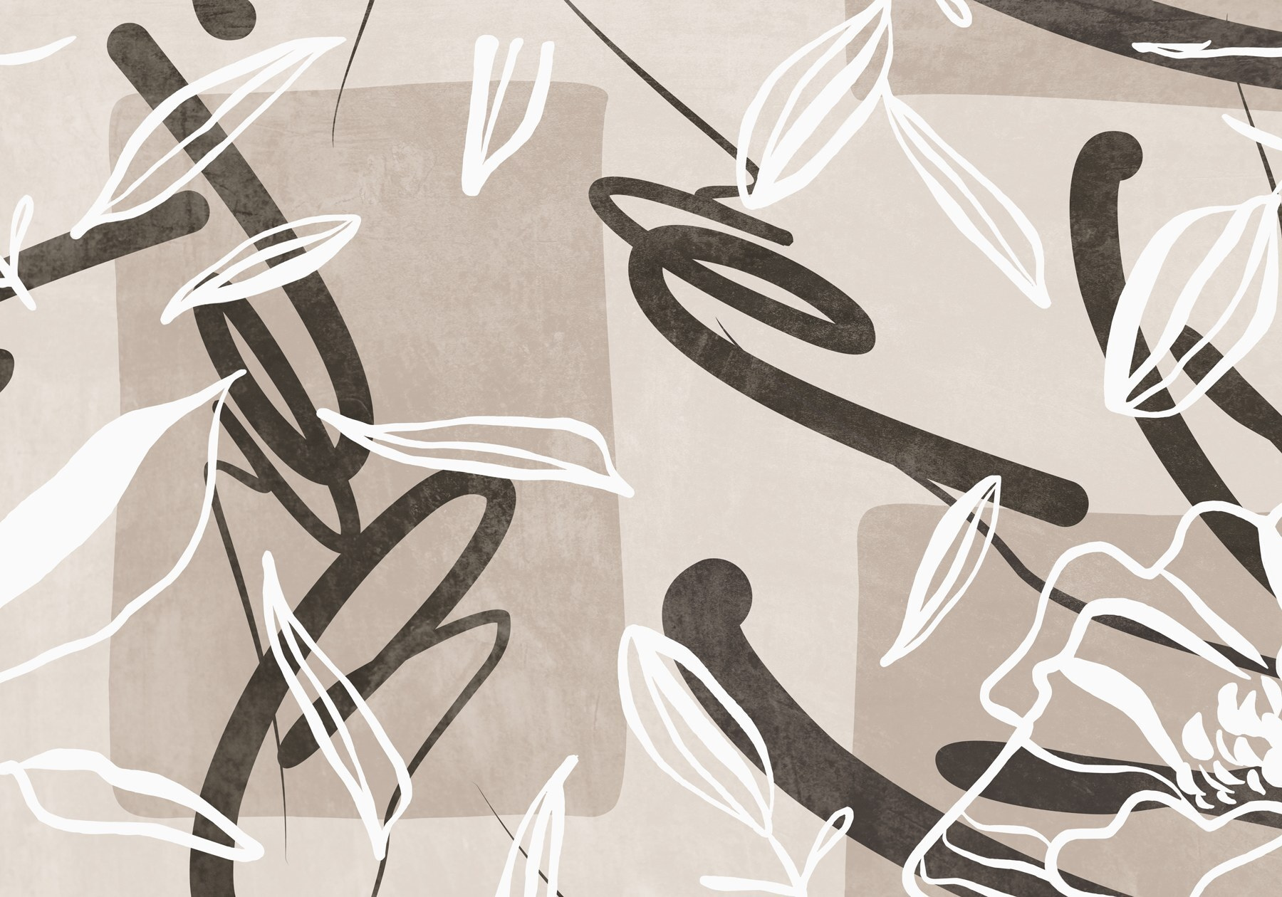 Abstract floral patterns in soft tones