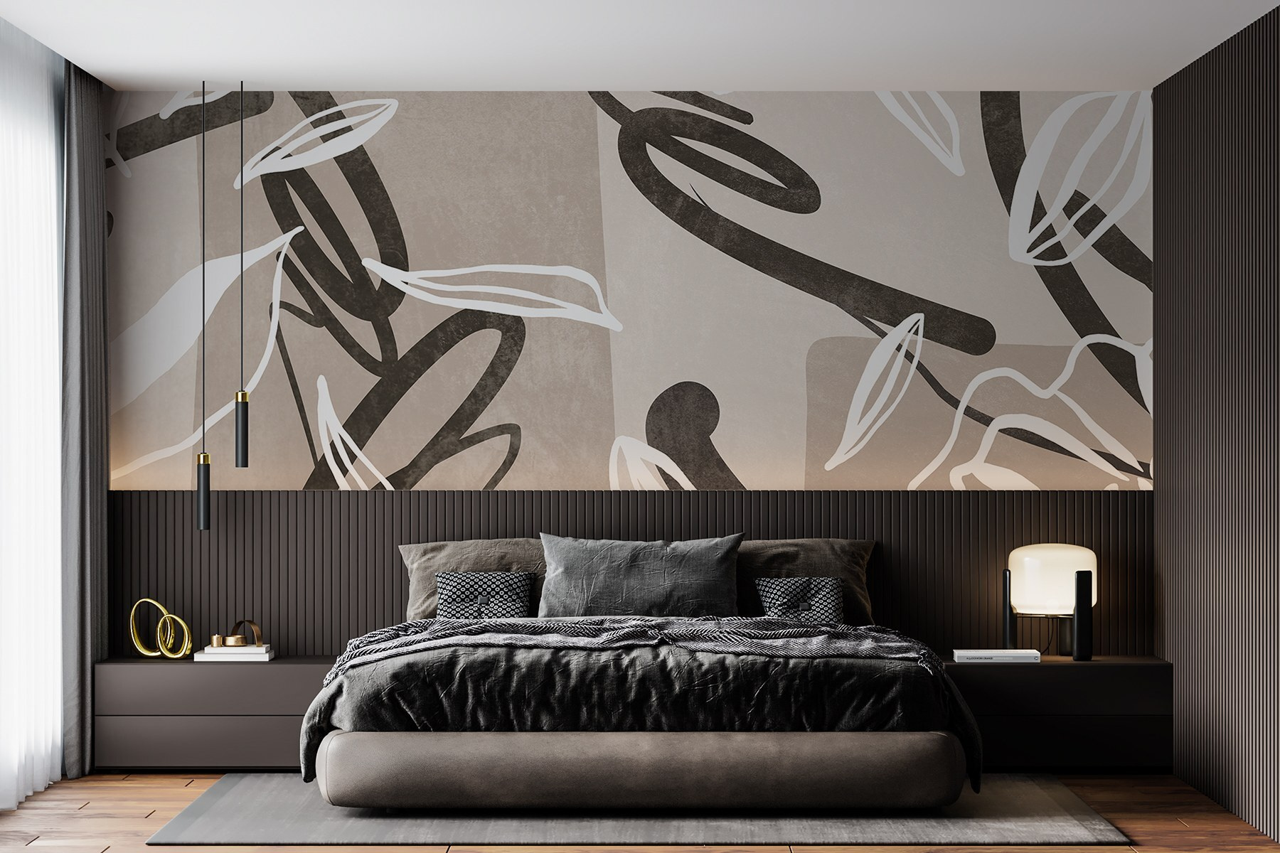 Abstract floral patterns in soft tones