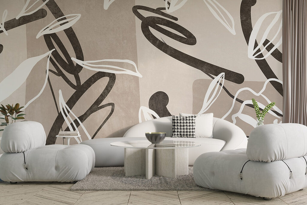 Abstract floral patterns in soft tones