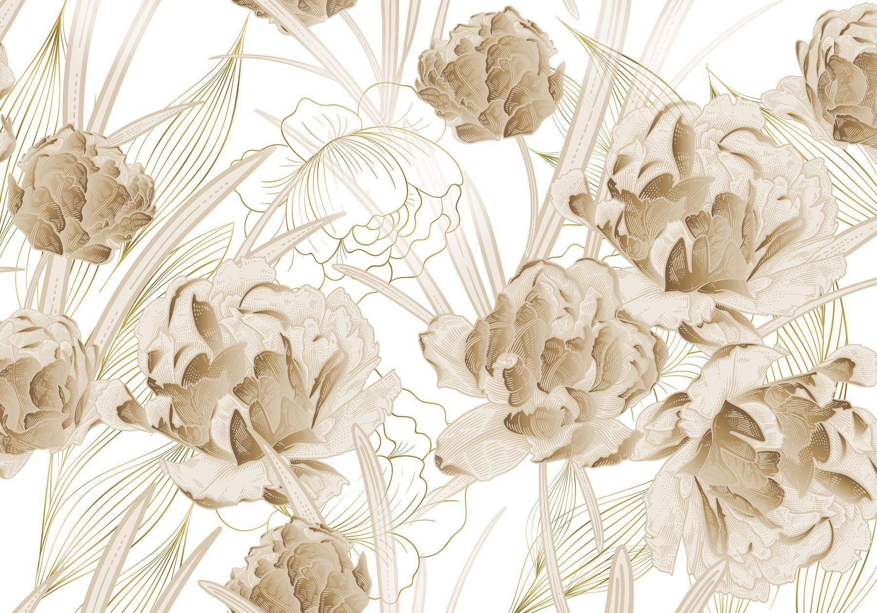 Elegant floral design in muted tones
